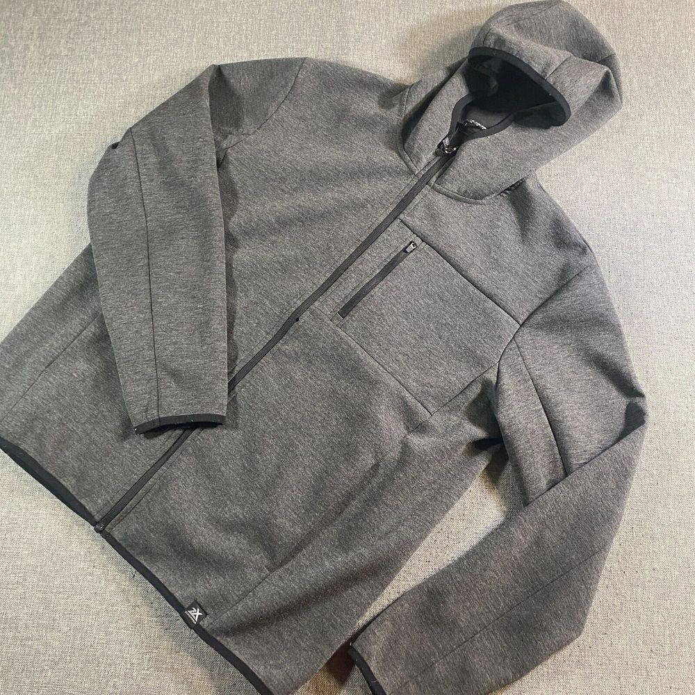 Zeroxposur Full Zip‎ Fleece Performance Jacket Mens Size Large Grey Lightweight